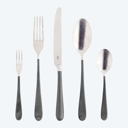 Produktbild für '30-tlg. Lambert Edelstahl-Besteckset Laguette mit oxidierten Griffen für 6 Personen'