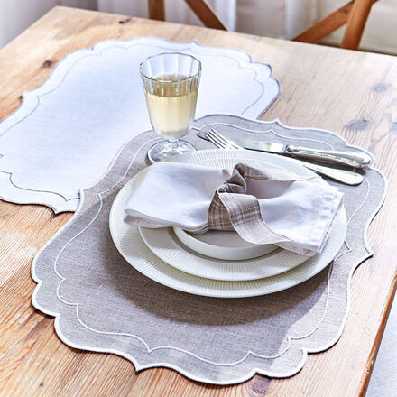 Produktbild für 'Abwaschbare Leinen-Tischsets (2 Stück) ideal für den täglichen Gebrauch'
