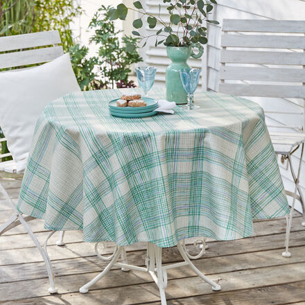 Produktbild fr 'Abwaschbare Tischdecke mit Streifendessin und Faserschutz'