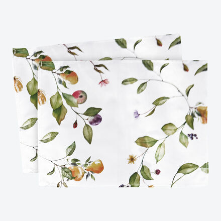 Produktbild f�r 'Abwaschbare Tischsets mit Bl�tter Dessin und Faserschutz'