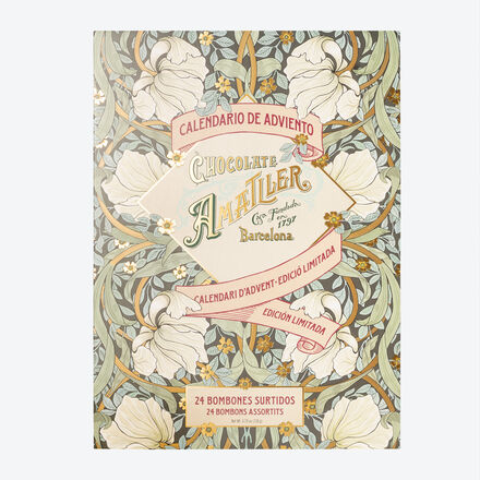 Produktbild fr 'Adventskalender im Jugendstil-Design - 24 Pralinen, 136 g'