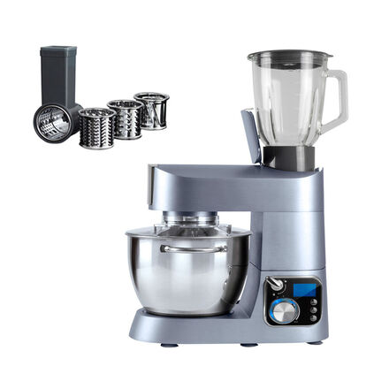 Produktbild für 'Aktion: Leistungsstarke Caso Ganzmetall-Küchenmaschine mit Mix-Aufsatz und Gemüse-Reibevorsatz'
