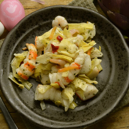 Produktbild für 'Alcachofas con Gambas -  Artischocken mit Garnelen'