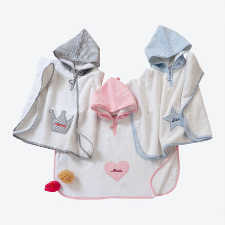 Produktbild für 'Badeponcho mit individueller Namens-Stickerei'