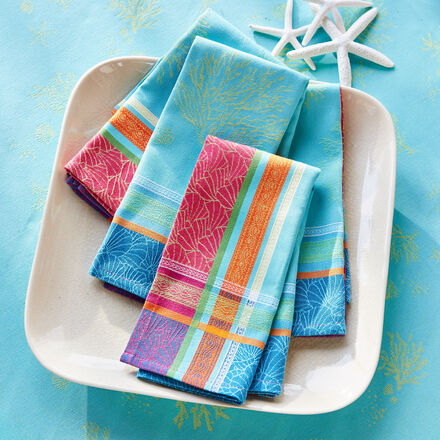 Produktbild f�r 'Baumwoll-Servietten Ozean, 4 St�ck, 50/50 cm'