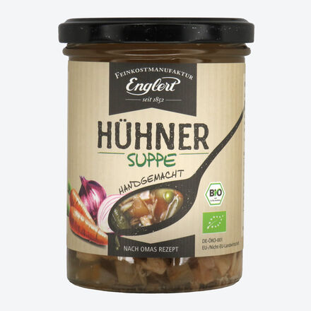 Produktbild für 'Bio-Hühnersuppe - kräftig, natürlich, sofort servierfertig'