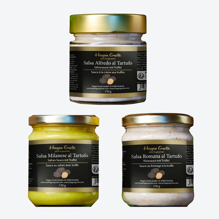 Produktbild für 'Cremige italienische Pasta-Saucen verfeinert mit würzigen Trüffeln'
