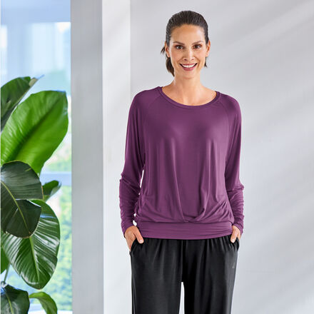 Produktbild f�r 'Dehnbares Yoga-Shirt Langarm'