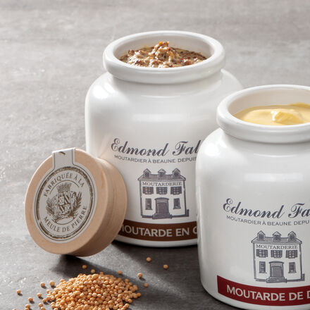 Produktbild f�r 'Edmond Fallot Dijon-Senf &ndash; grob, 250 ml'