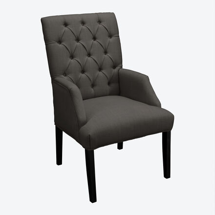 Produktbild für 'Eleganter Chesterfield Armlehnstuhl Home in Leinen-Optik'