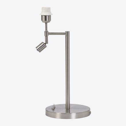 Produktbild für 'Eleganter Tischlampenfuß mit LED-Leselampe zum Kombinieren, Tischleuchte, Nachttischlampe, Schirmlampe'