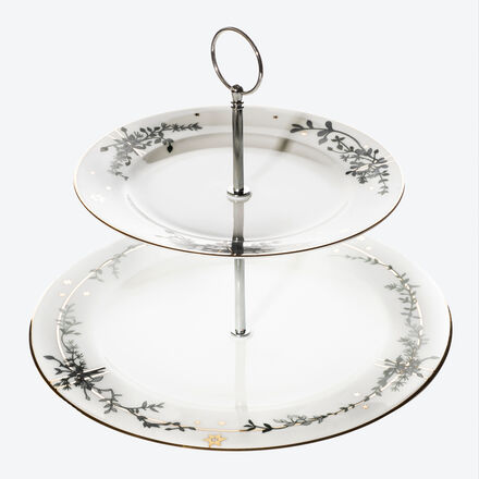 Produktbild für 'Etagere mit 2 Tellern zum dänischen Design-Wintergeschirr von Jette Frölich'