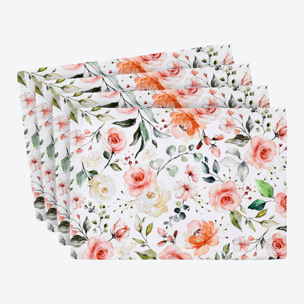Produktbild für 'Festliche Tischsets mit farblich abgestimmtem Rosen-Arrangement'