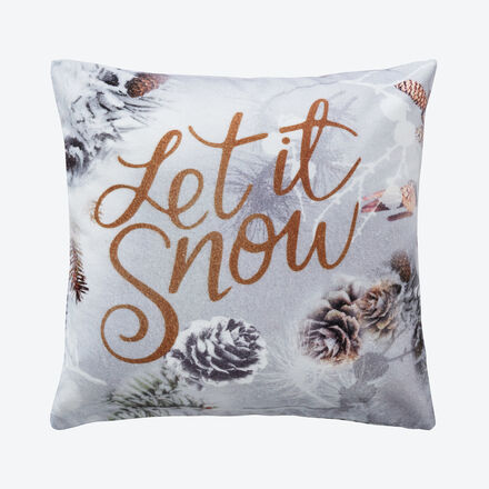 Produktbild für 'Flanell Kissenbezug Let it snow 50 x 50 cm'