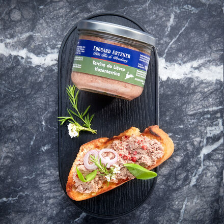 Produktbild fr 'Franzsische Hasenterrine mit Pinot Noir - 180 g'