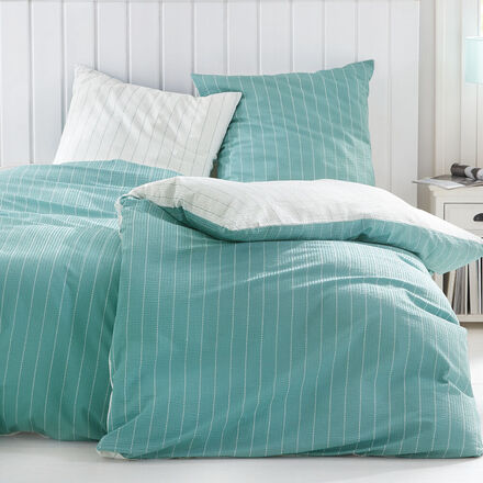 Produktbild f�r 'F�r warme Sommern�chte: Federleichte gestreifte Mako-Seersucker- Bettw�sche'