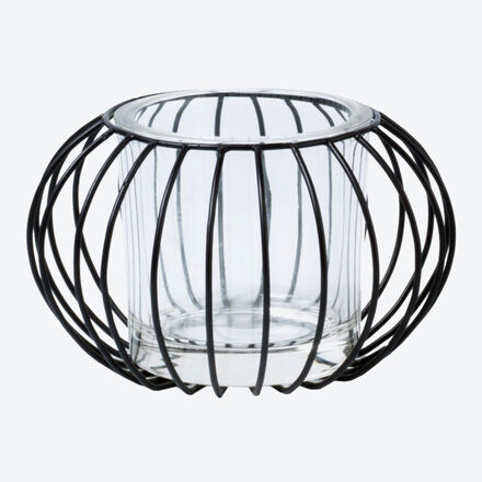 Produktbild für 'Ganzjährig verwendbares Metall-Windlicht, Kerzenhalter, Laternen, Kerzenleuchter, Kerzenständer, Kerzenhalterung'
