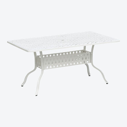 Produktbild fr 'Gartentisch aus wetterfestem Alu-Guss – Wei'