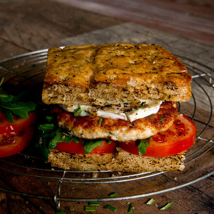 Produktbild für 'Geflügel-Ziegenkäse-Burger'