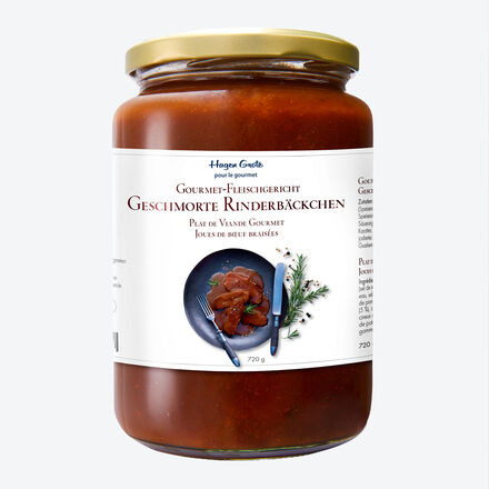 Produktbild fr 'Hagen Grote Gourmet-Klassiker: Geschmorte Rinderbckchen – servierfertig zubereitet'