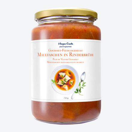 Produktbild fr 'Hagen Grote Gourmet-Klassiker: Maultaschen in Rinderbrhe – servierfertig zubereitet'