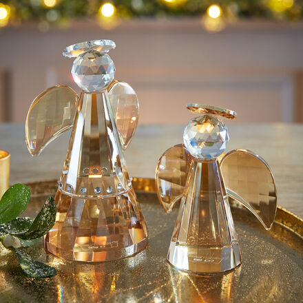 Produktbild f�r 'Handgearbeiteter Kristallglas-Engel mit Facettenschliff'