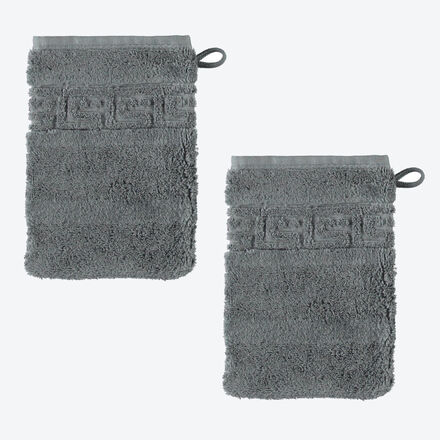 Produktbild fr 'Handtuchserie mit Veloursstreifen - 100 % Baumwolle, 4 Gren, 5 Farben'