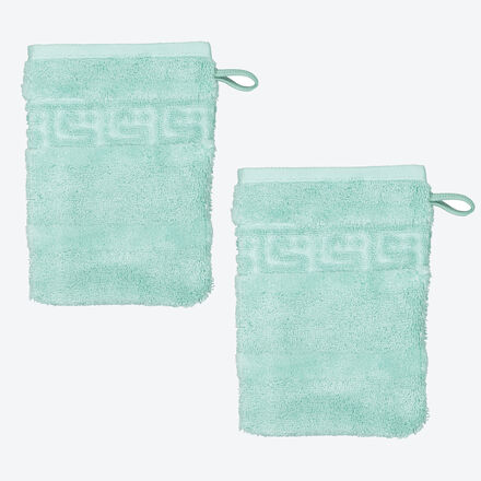 Produktbild fr 'Handtuchserie mit Veloursstreifen - 100 % Baumwolle, 4 Gren, 5 Farben'