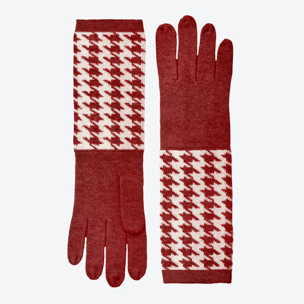 Produktbild fr 'Kaschmir-Handschuhe mit klassischem Hahnentrittmuster - elegant und wrmend, 100 % feiner Kaschmir'