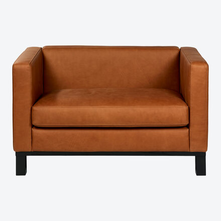 Produktbild für 'Klassiker der Moderne: Lambert Zweisitzer aus Rancho-Leder, Relaxsessel, Sofa, Fernsehsessel, Couch'