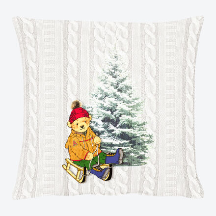 Produktbild für 'Knuffiges Weihnachtskissen aus weichem Samt'