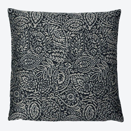 Produktbild für 'Kontrastreiche Paisley-Kissenhülle in Schwarz-Weiß'
