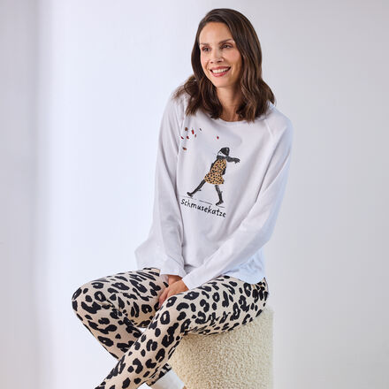 Produktbild für 'Liebevoll illustrierter Baumwoll-Pyjama'