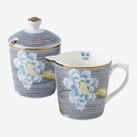 Produktbild für 'Milchkännchen & Zuckerdose zum floralen Mix & Match-Geschirr'