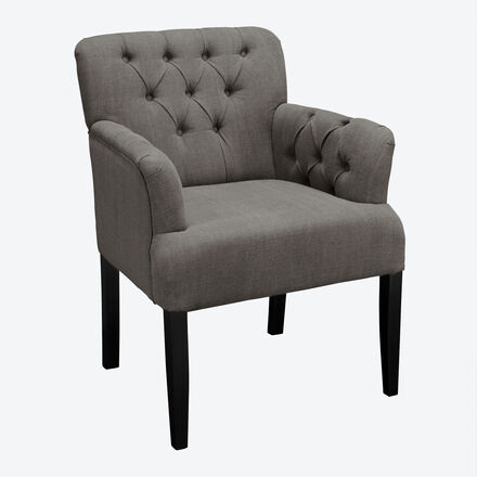 Produktbild für 'Nobler Chesterfield Sessel in Stoffvariante Samt mit Armlehne'