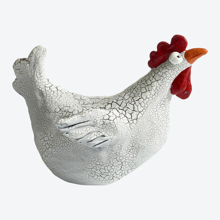 Produktbild fr 'Originelle Deko-Hhner in aufwendigem Craquel – handbemalt'