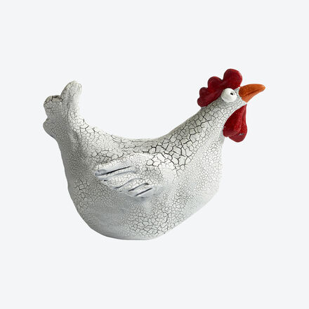 Produktbild fr 'Originelle Deko-Hhner in aufwendigem Craquel – handbemalt'