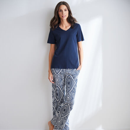 Produktbild fr 'Perfekt sitzende Pyjamahose aus Baumwoll-Modal-Mix'