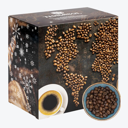 Produktbild fr 'Premium-Kaffee-Adventskalender 240 g - Rstkaffees aus 24 Lndern, ganze Bohnen'