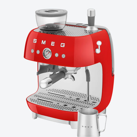 Produktbild für 'SMEG-Siebträgermaschine mit Kaffeemühle, Espressomaschine'