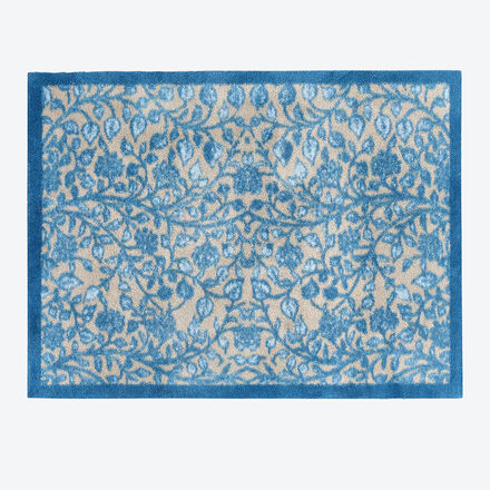Produktbild für 'Saugstarke Matte Blue Flower hält 95 % Schmutz zurück'