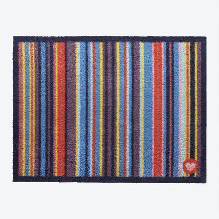 Produktbild für 'Saugstarke Matte Happy Stripe hält 95 % Schmutz zurück'