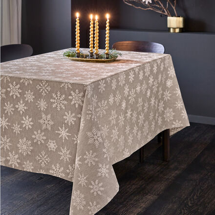 Produktbild fr 'Tischdecke mit Glanzeffekt - mit Eiskristallen'