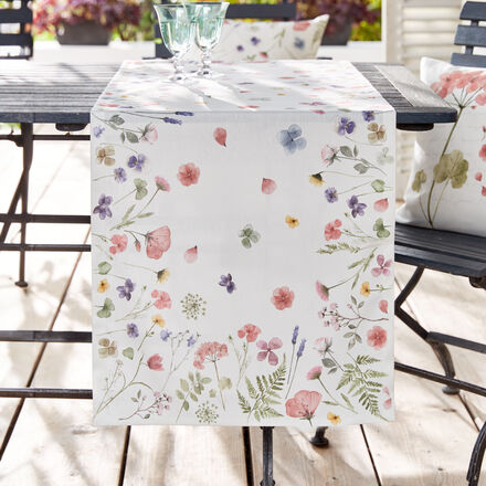 Produktbild f�r 'Tischl�ufer Weidenblumen 50x140 cm, 100 % BW'