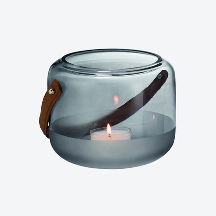 Produktbild für 'Top Design: Mundgeblasenes Glas-Windlicht für drinnen und draußen'