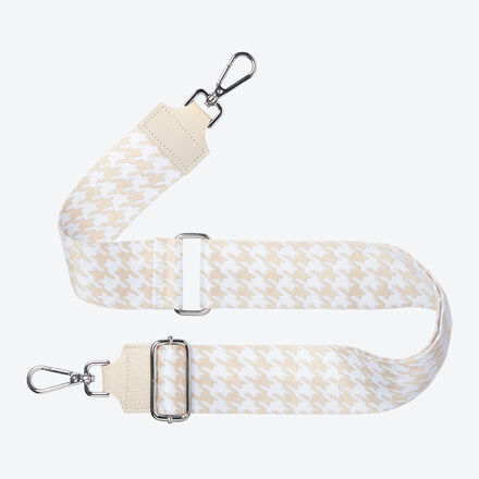 Produktbild fr 'Web-Taschenband Hahnentritt, Wei/Natur zum Austauschen, Hfttasche, Handtasche, Geldbrse, Handytasche, Tasche, Bauchtasche'