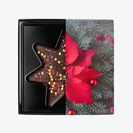 Produktbild für 'Weihnachtliche Schokoladentafel in Sternform'