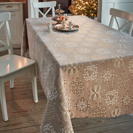 Produktbild für 'Weihnachtliche Tischdecke mit edlem Glanzeffekt'