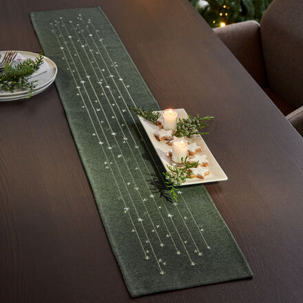 Produktbild für 'Weihnachtliches Woll-Tischband, Jacquard-Tischwäsche'