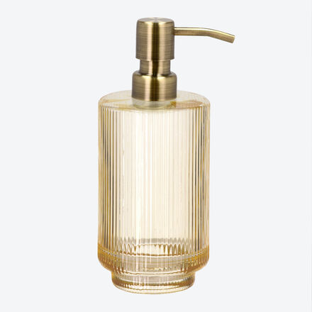 Produktbild f�r 'Zeitlos eleganter Glas-Seifenspender f�r das Bad, Pumpspender, Handseifenspender, Glasspender'